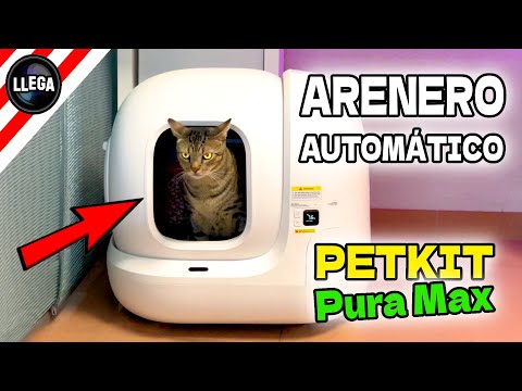 500€ 🐈 Arenero Automático para Gatos con Autolimpieza y sin Olores 🐾 PETKIT Pura Max
