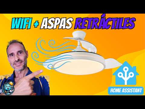❄️Review/instalación ventilador inteligente techo, aspas retráctiles, Wifi, Tuya y Home Assistant